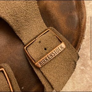 Birkenstock size 40 softbed Arizona sandals - taupe